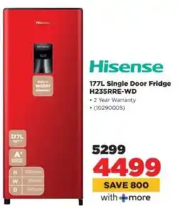 HiFi Corp Hisense 177L Single Door Fridge H235RRE-WD offer