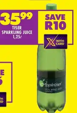 Shoprite Tiser Sparkling Juice 1,25ℓ offer
