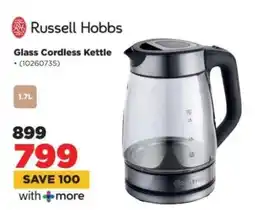 HiFi Corp Russell Hobbs Glass Cordless Kettle offer