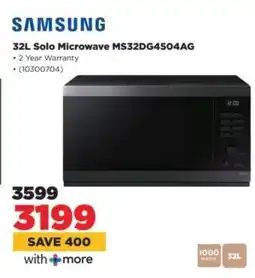 HiFi Corp Samsung 32L Solo Microwave MS32DG4504AG offer