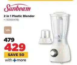 HiFi Corp Sunbeam 2 in 1 Plastic Blender offer