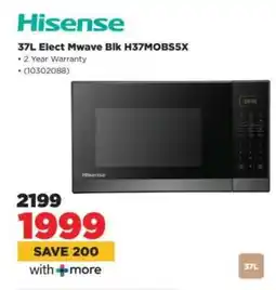 HiFi Corp Hisense 37L Elect Mwave Blk H37MOBS5X offer