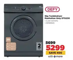 HiFi Corp Defy 5kg Tumbledryer Manhattan Grey DTD230 offer