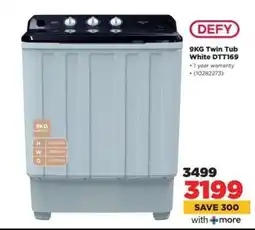HiFi Corp DEFY 9KG Twin Tub White DTT169 offer