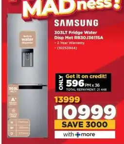 HiFi Corp Samsung 303LT Fridge Water Disp Met RB30J3611SA offer