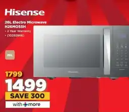 HiFi Corp Hisense 26L Electro Microwave H26MOSS5H offer