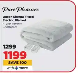 HiFi Corp Pure Pleasure Queen Sherpa Fitted Electric Blanket offer