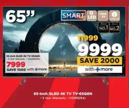 HiFi Corp 65-inch QLED 4K TV TV-65Q6N offer