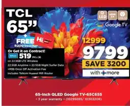 HiFi Corp TCL 65-Inch QLED Google TV-65C655 offer