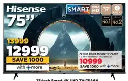 HiFi Corp Hisense 75 Smart 4K UHD TV offer