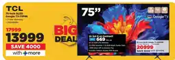 HiFi Corp TCL 75-Inch QLED Google TV-75P8K offer