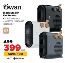 HiFi Corp Swan Black Stealth Fan Heater offer
