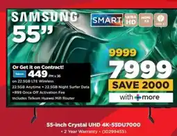 HiFi Corp Samsung 55-inch Crystal UHD 4K-55DU7000 offer