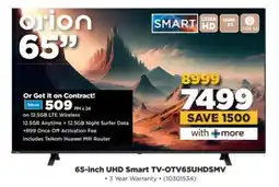 HiFi Corp 65-inch UHD Smart TV-OTV65UHVSMV offer