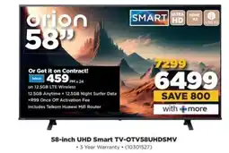 HiFi Corp 58-inch UHD Smart TV-OTV58UHDSMV offer