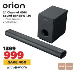 HiFi Corp orion 2.1 Channel HDMI Sound Bar SBW 120 offer