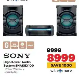 HiFi Corp Sony High Power Audio System SHAKE-X10D offer