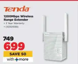HiFi Corp Tenda 1200Mbps Wireless Range Extender offer