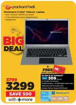 HiFi Corp Packard Bell Montenero-C Intel Celeron Laptop offer
