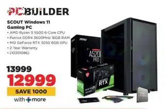 HiFi Corp SCOUT Windows 11 Gaming PC offer