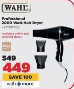 HiFi Corp WAHL Professional 2000 Watt Hair Dryer offer