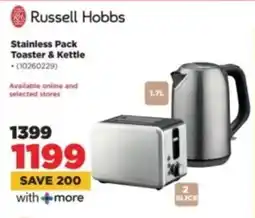 HiFi Corp Russell Hobbs Stainless Pack Toaster & Kettle offer