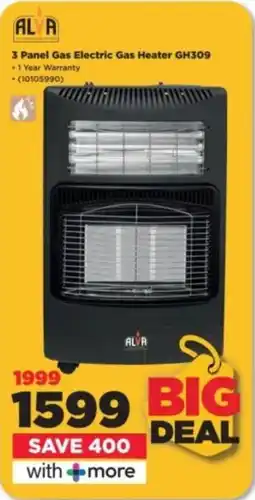 HiFi Corp ALVA 3 Panel Gas Electric Gas Heater GH309 offer
