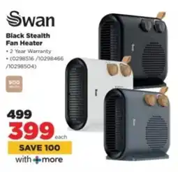 HiFi Corp Swan Black Stealth Fan Heater offer