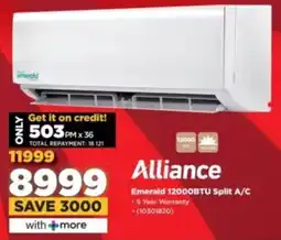 HiFi Corp Alliance Emerald 12000BTU Split A/C offer