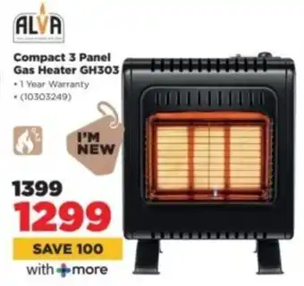 HiFi Corp ALVA Compact 3 Panel Gas Heater GH303 offer