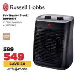 HiFi Corp Russell Hobbs Fan Heater Black offer