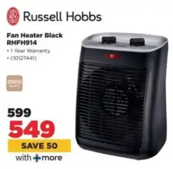 HiFi Corp Russell Hobbs Fan Heater Black offer