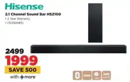 HiFi Corp Hisense 2.1 Channel Sound Bar HS2100 offer