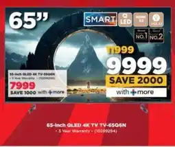 HiFi Corp Hisense 65-inch QLED 4K TV TV-65Q6N offer
