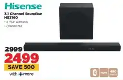 HiFi Corp Hisense 3.1 Channel Soundbar HS3100 offer