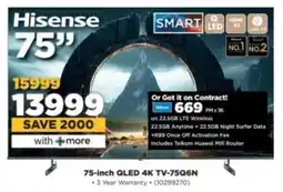 HiFi Corp Hisense 75-inch QLED 4K TV-75Q6N offer
