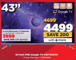HiFi Corp SKYWORTH 43-inch FHD Google TV-43STE6600 offer
