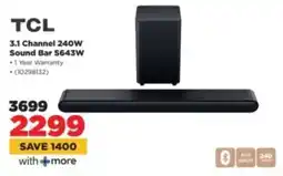 HiFi Corp TCL 3.1 Channel 240W Sound Bar S643W offer