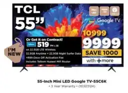 HiFi Corp TCL 55-Inch Mini LED Google TV-55C6K offer