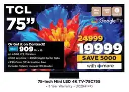 HiFi Corp TCL 75-Inch Mini LED 4K TV-75C755 offer
