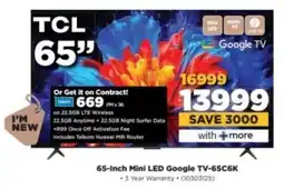 HiFi Corp TCL 65-Inch Mini LED Google TV-65C6K offer