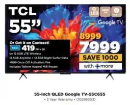 HiFi Corp TCL 55-Inch QLED Google TV-55C655 offer