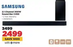 HiFi Corp SAMSUNG 2.1 Channel 300W Sound Bar C450 offer