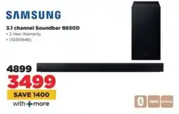 HiFi Corp SAMSUNG 3.1 channel Soundbar B650D offer