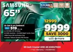 HiFi Corp SAMSUNG 65-inch Crystal UHD 4K-65DU7000 offer