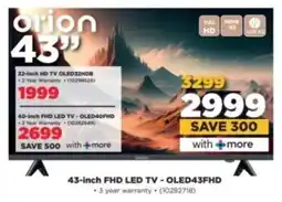 HiFi Corp Orion 43-inch FHD LED TV-OLED43FHD offer