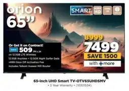 HiFi Corp Orion 65-inch UHD Smart TV-OTV65UHDSMV offer