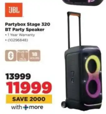 HiFi Corp JBL Partybox Stage 320 BT Party Speaker offer