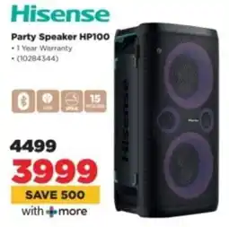 HiFi Corp Hisense Party Speaker HP100 offer