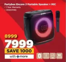 HiFi Corp JBL Partybox Encore 2 Portable Speaker + MIC offer
